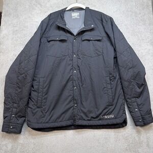 KUIU Jacket Base Camp Insulated Hunting Field Snap Button Coat Black Men's XL